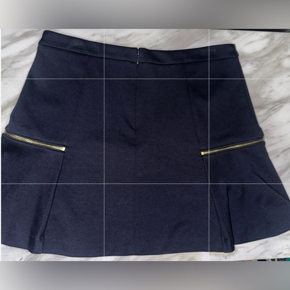 Michael Kors Blue A-Line Mini Skirt Pleated Work size 10 - Picture 1 of 4